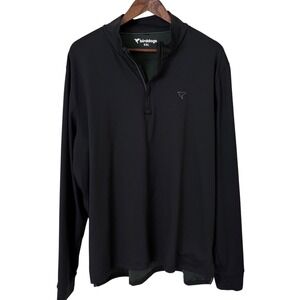 Birddogs Quarter Zip Pullover Men XXL Black Layer Performance Activewear Golf